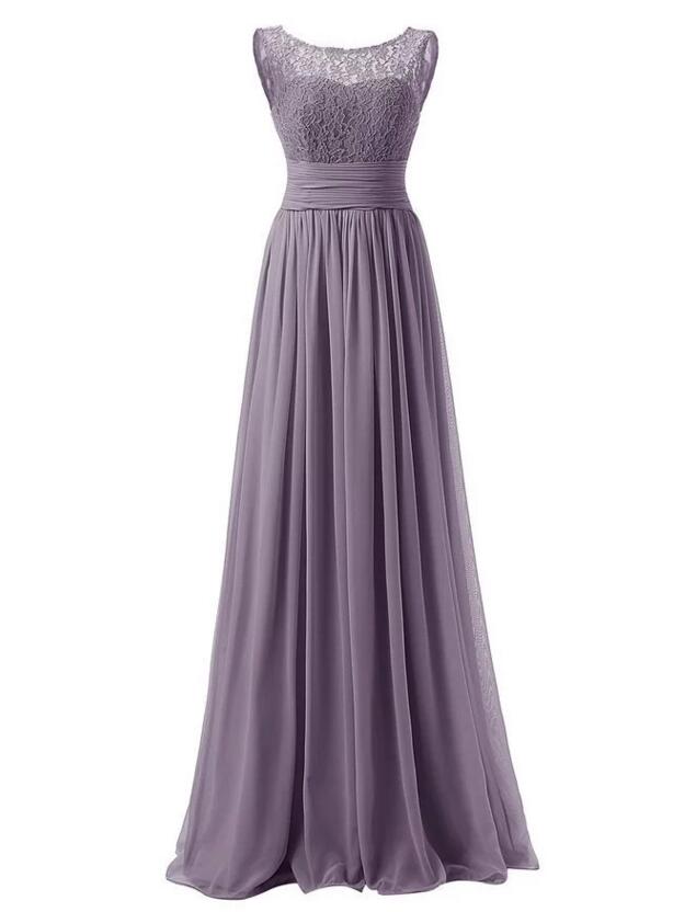 Sheer Sabrina Neck Floor Length Prom Dress With Corset Back on Luulla