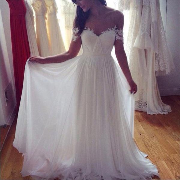 off-the-shoulder-ivory-chiffon-bridal-wedding-dress-on-luulla